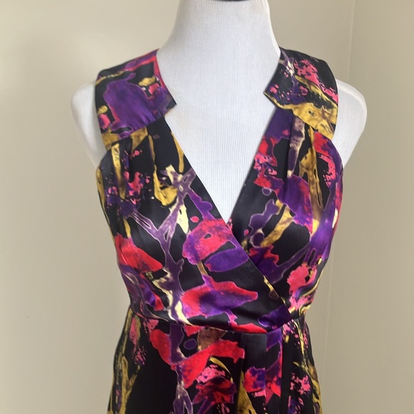 Milly of New York midi fit and flat silk printed dress, size 6 - Picture 2 of 11